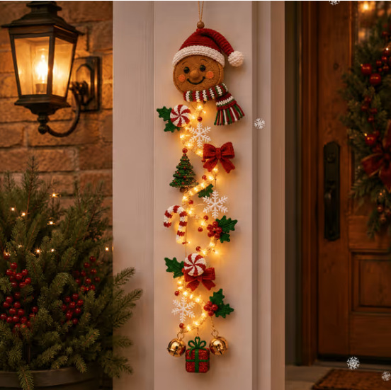 🎄 Glowing Christmas Door Hanger