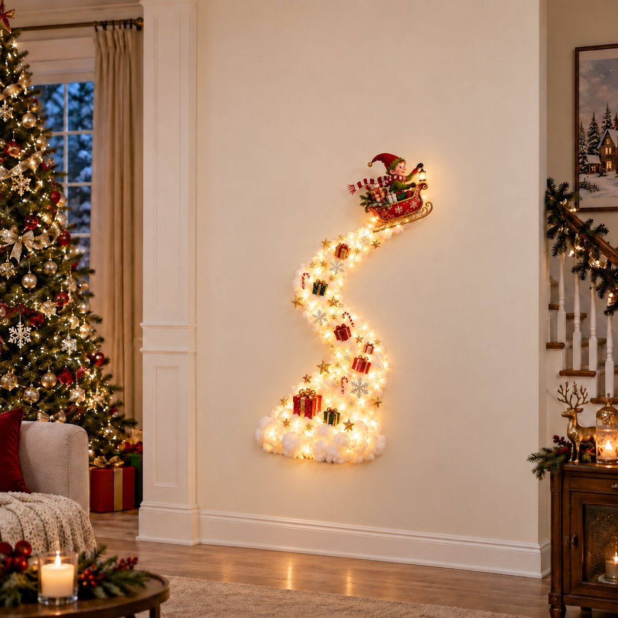 ✨ Enchanted Christmas Trail Wall Light | A Little Holiday Magic After Dark