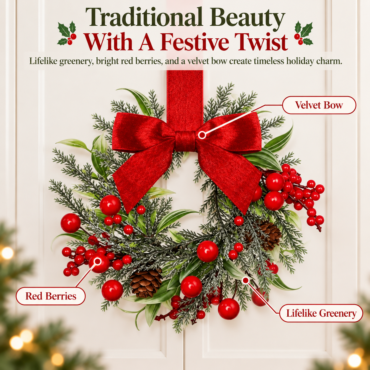 🏆2025 Super Value Set(50% OFF)💥🔥Retrowavy Christmas Kitchen Cabinet Wreaths