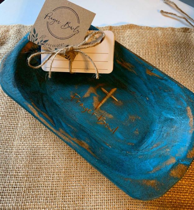 Sold Out---Prayer Bowl Dough Bowl Cross religious gifts🎁
