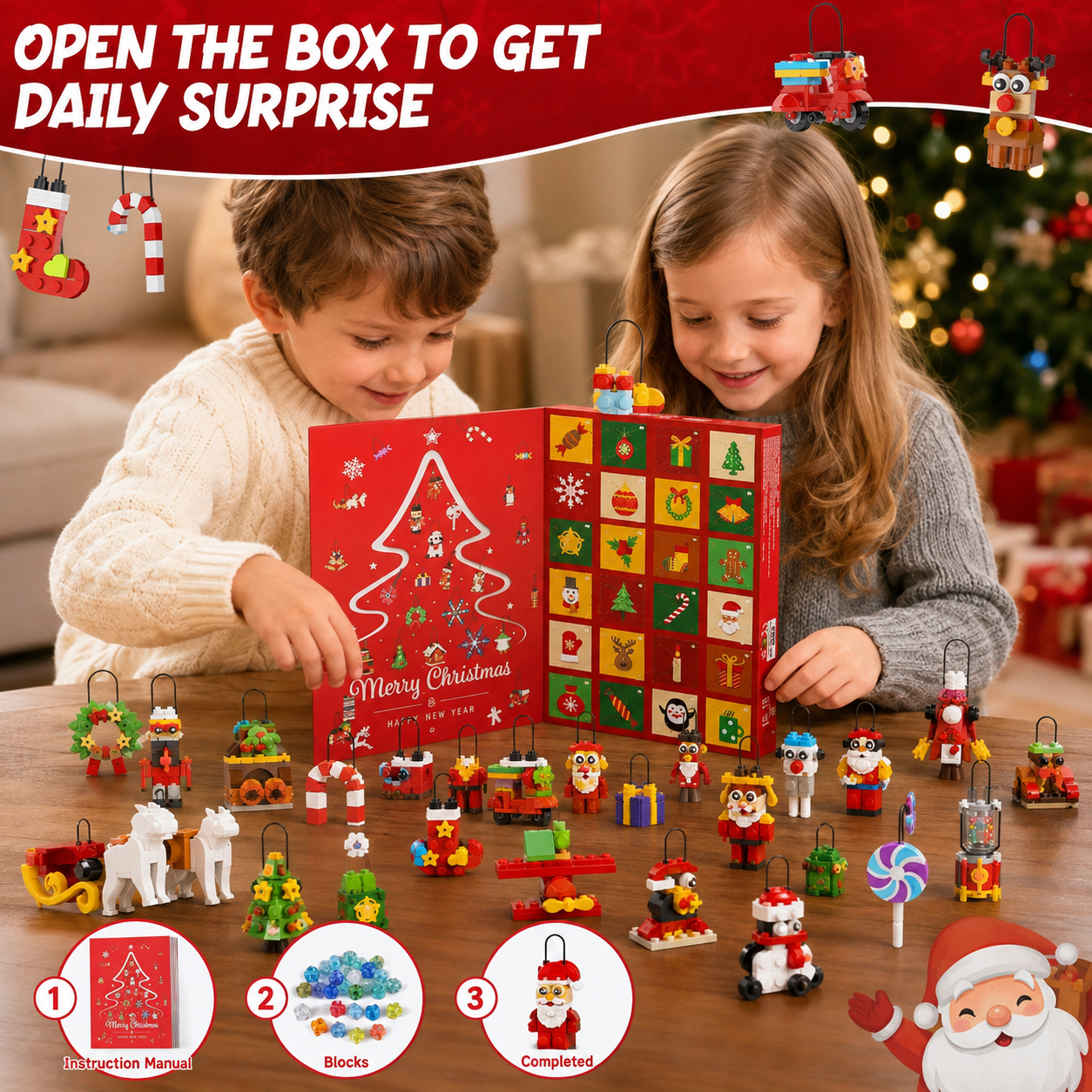 🔥 Last Day 49% OFF – 🎄24-Day Christmas Surprise Countdown Calendar | Surprise Toys for a Fun Screen-Free Holiday Tradition 🎁✨