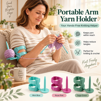 🧶 Portable Arm Yarn Holder for Knitting & Crochet