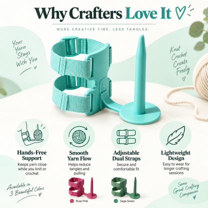 🧶 Portable Arm Yarn Holder for Knitting & Crochet