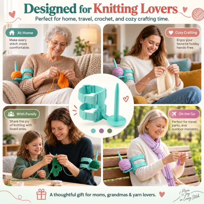 🧶 Portable Arm Yarn Holder for Knitting & Crochet