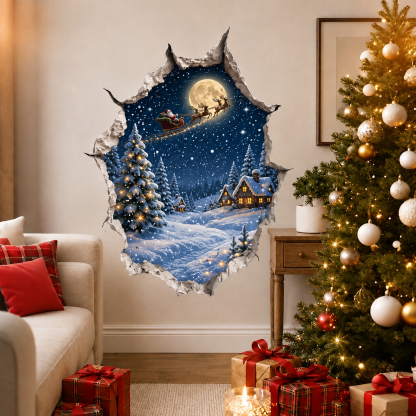 🔥Last Day 49% OFF-Creative 3D Christmas Santa Wall Sticker