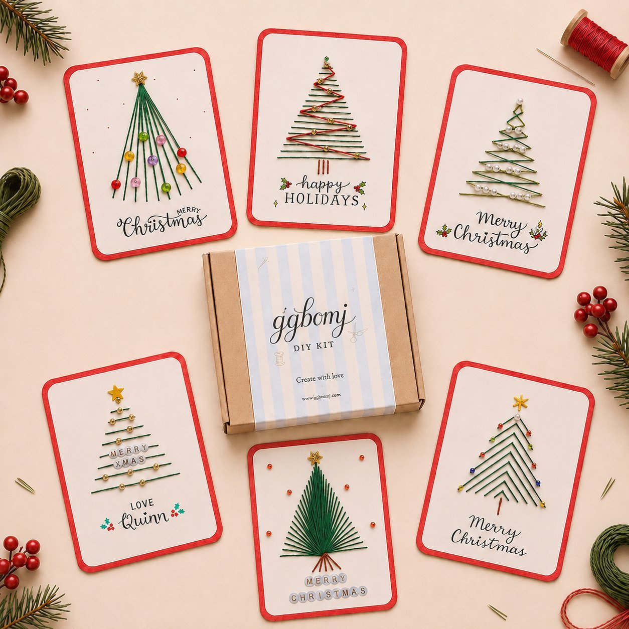 🎄🧵Merry & Bright Christmas DIY Kit