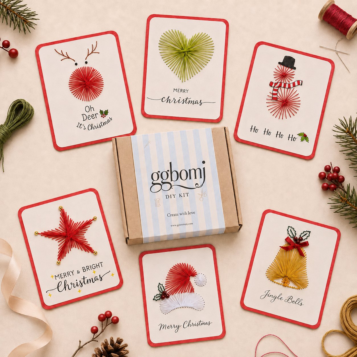🎄🧵Merry & Bright Christmas DIY Kit