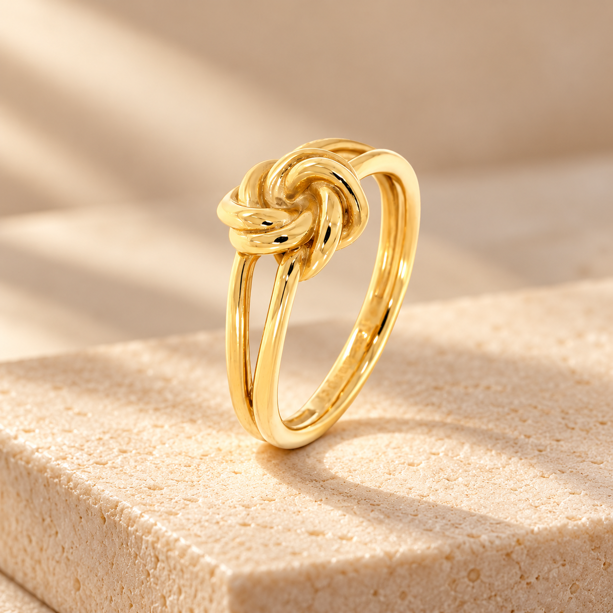 Minimalist Knot Gold Ring