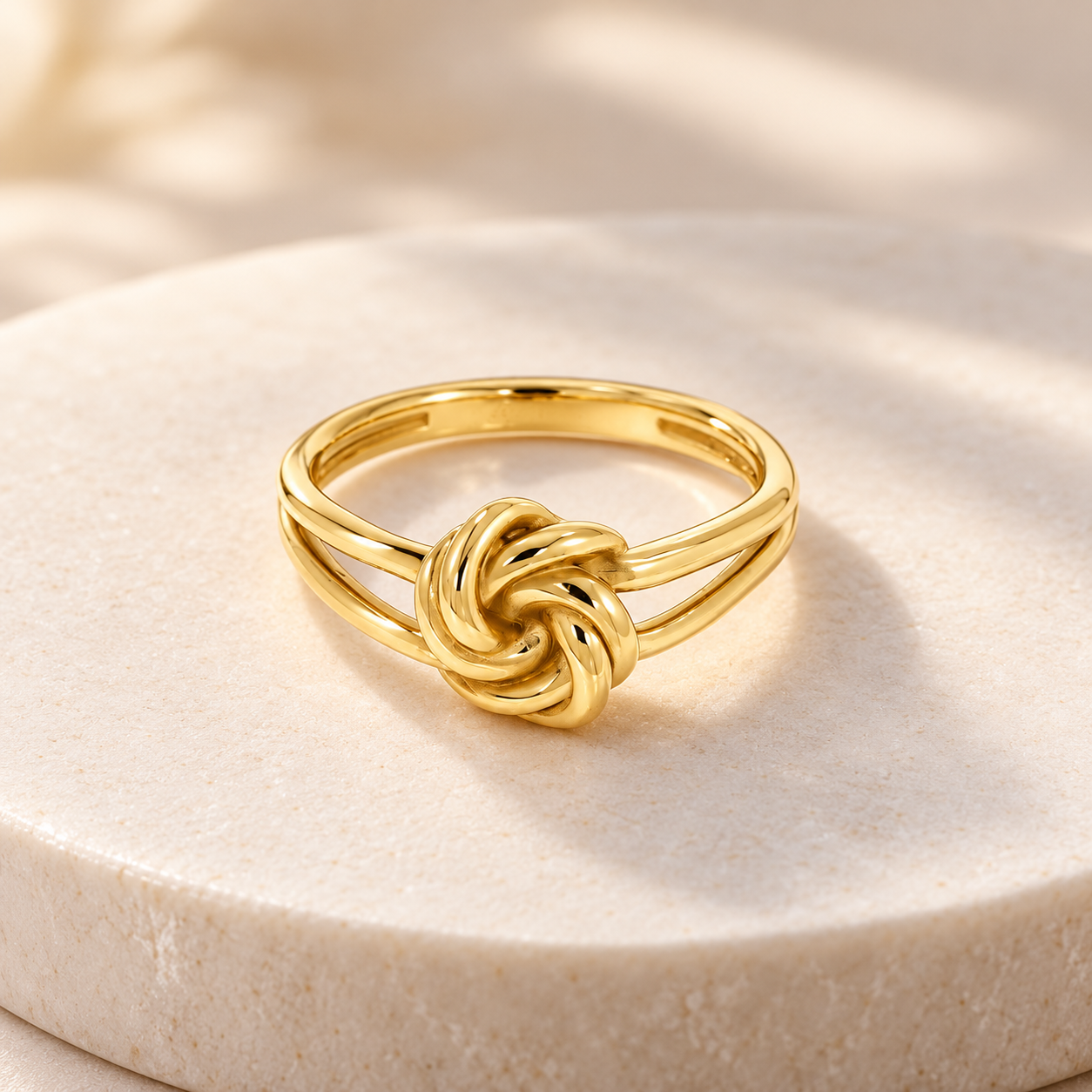 Minimalist Knot Gold Ring