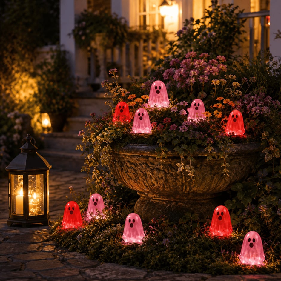 💥👻 Glow-in-the-Dark Mini Ghosts – 8-Colour Halloween Mix