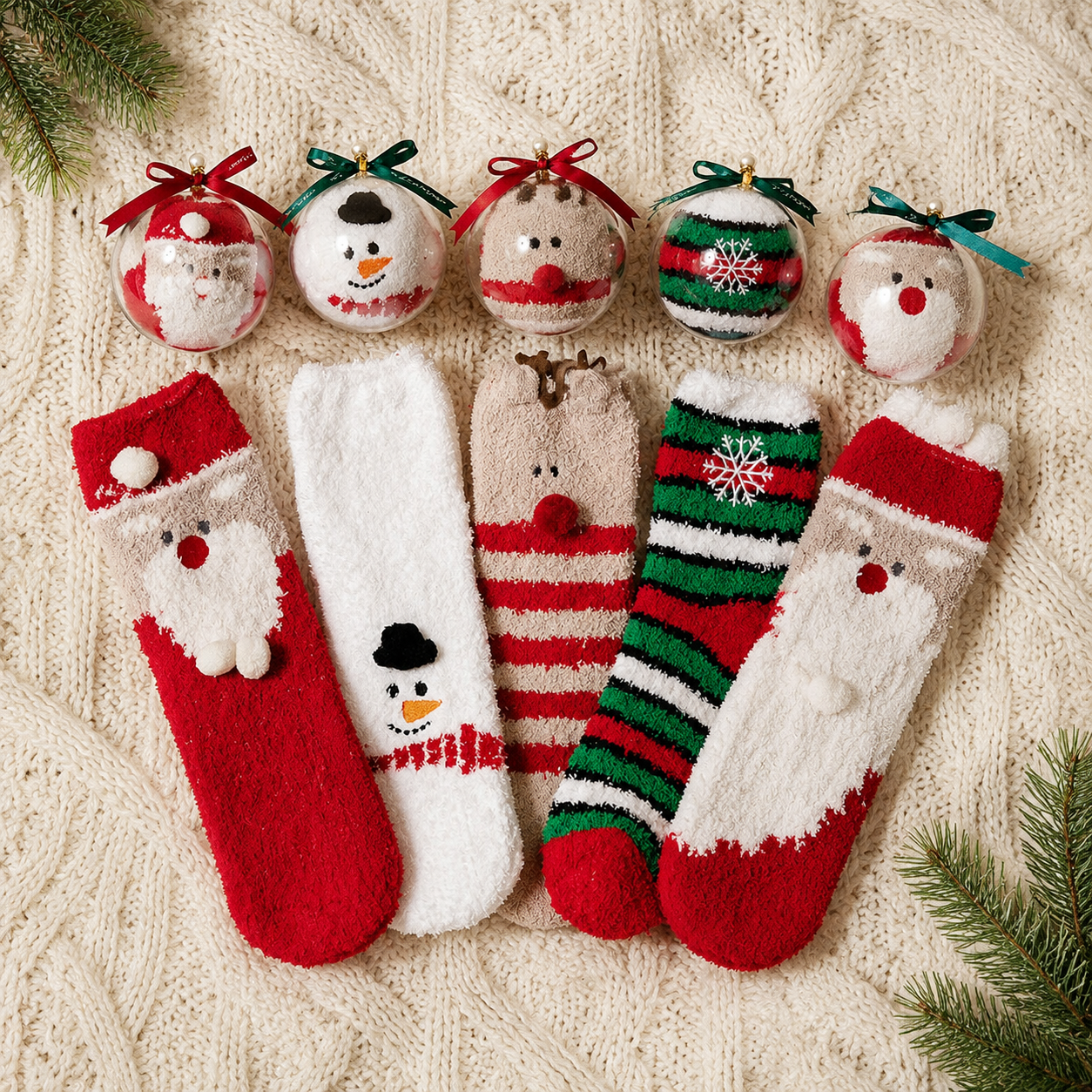 🎄Christmas Surprise Ornament Socks – Cozy Gift Hidden Inside