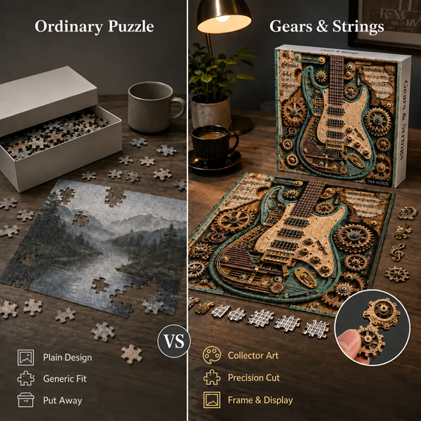 🔥LAST DAY 70% OFF 🧩Creative Steampunk Guitar 3D Puzzle