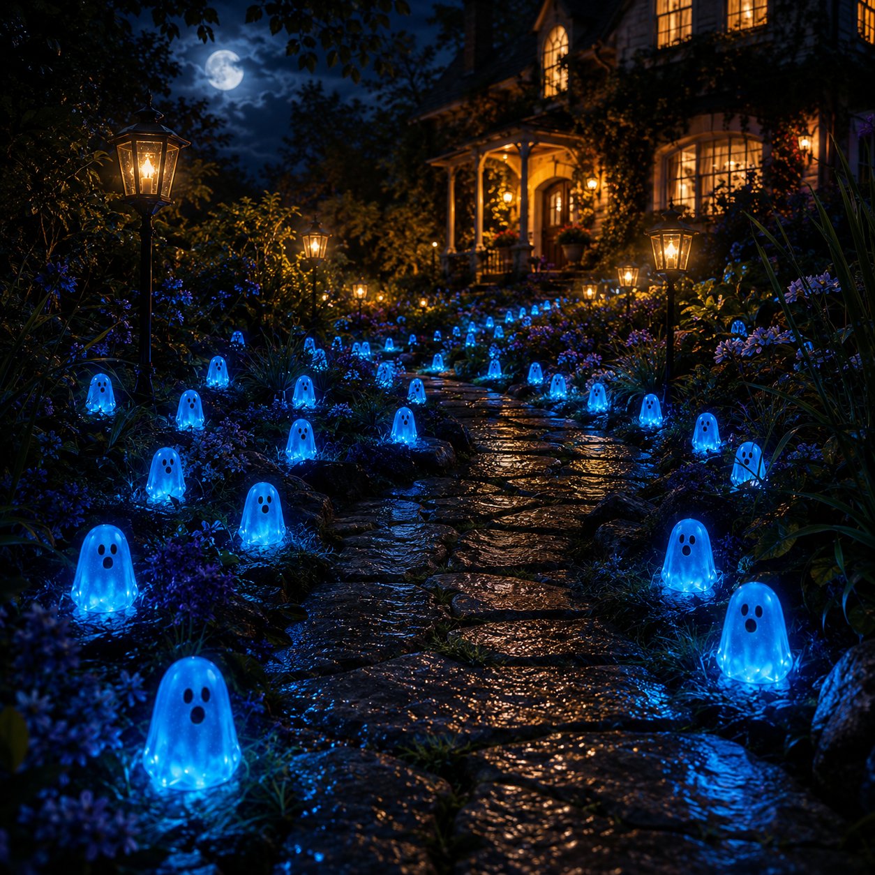 💥👻 Glow-in-the-Dark Mini Ghosts – 8-Colour Halloween Mix