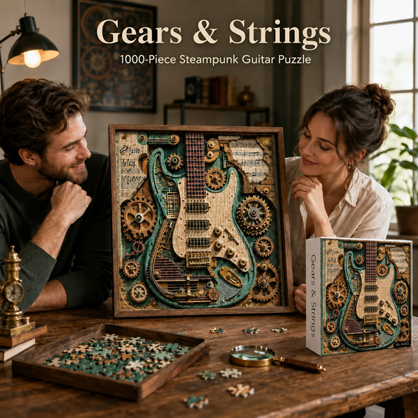 🔥LAST DAY 70% OFF 🧩Creative Steampunk Guitar 3D Puzzle