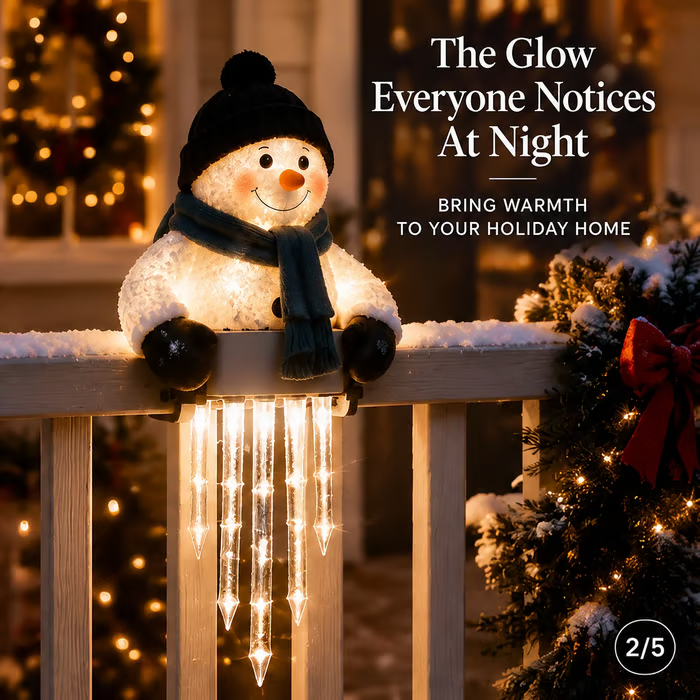 ⛄ Today 70% OFF - WinterGlow Snowman Icicle Light Decor
