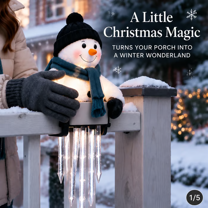 ⛄ Today 70% OFF - WinterGlow Snowman Icicle Light Decor