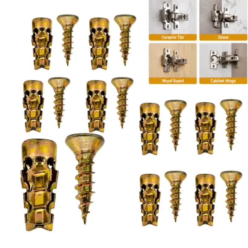 🔩 6×14mm Short Expansion Screw Set for Cabinet Hinge Repair & Stripped Thread Restoration