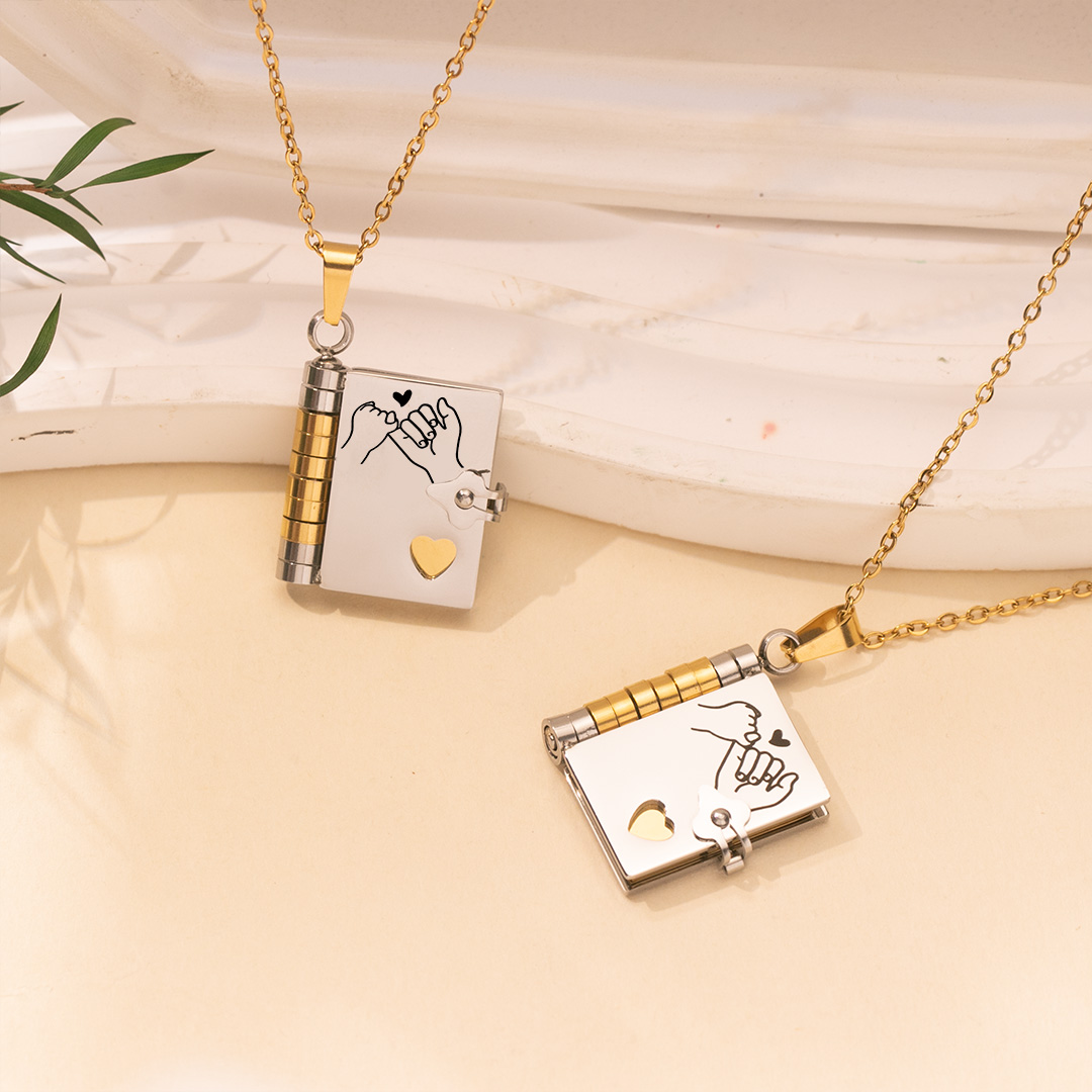 💞For Daughter - I'm Always With You Book Necklace
