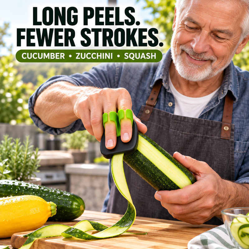 Stainless steel peeling blade for removing fruit and vegetable skins