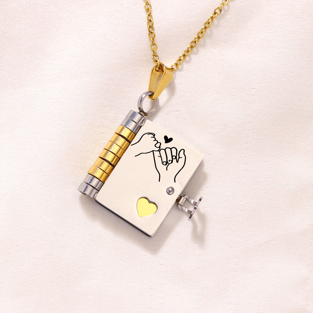 💞For Daughter - I'm Always With You Book Necklace
