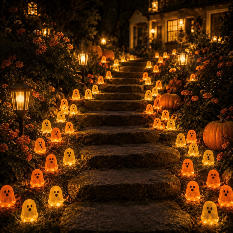 💥👻 Glow-in-the-Dark Mini Ghosts – 8-Colour Halloween Mix