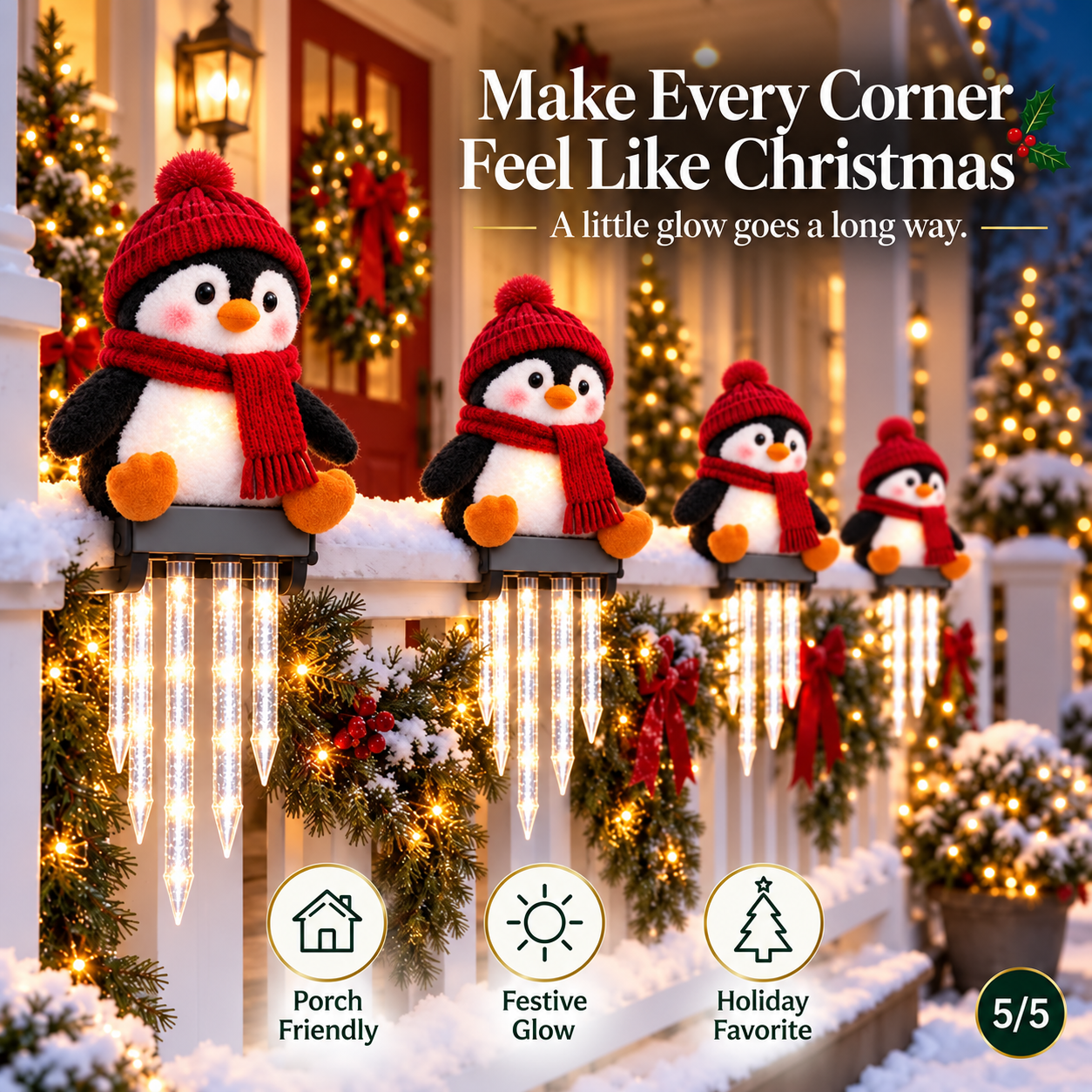 ⛄Today 70% OFF - WinterGlow Snowman Icicle Light Decor❄