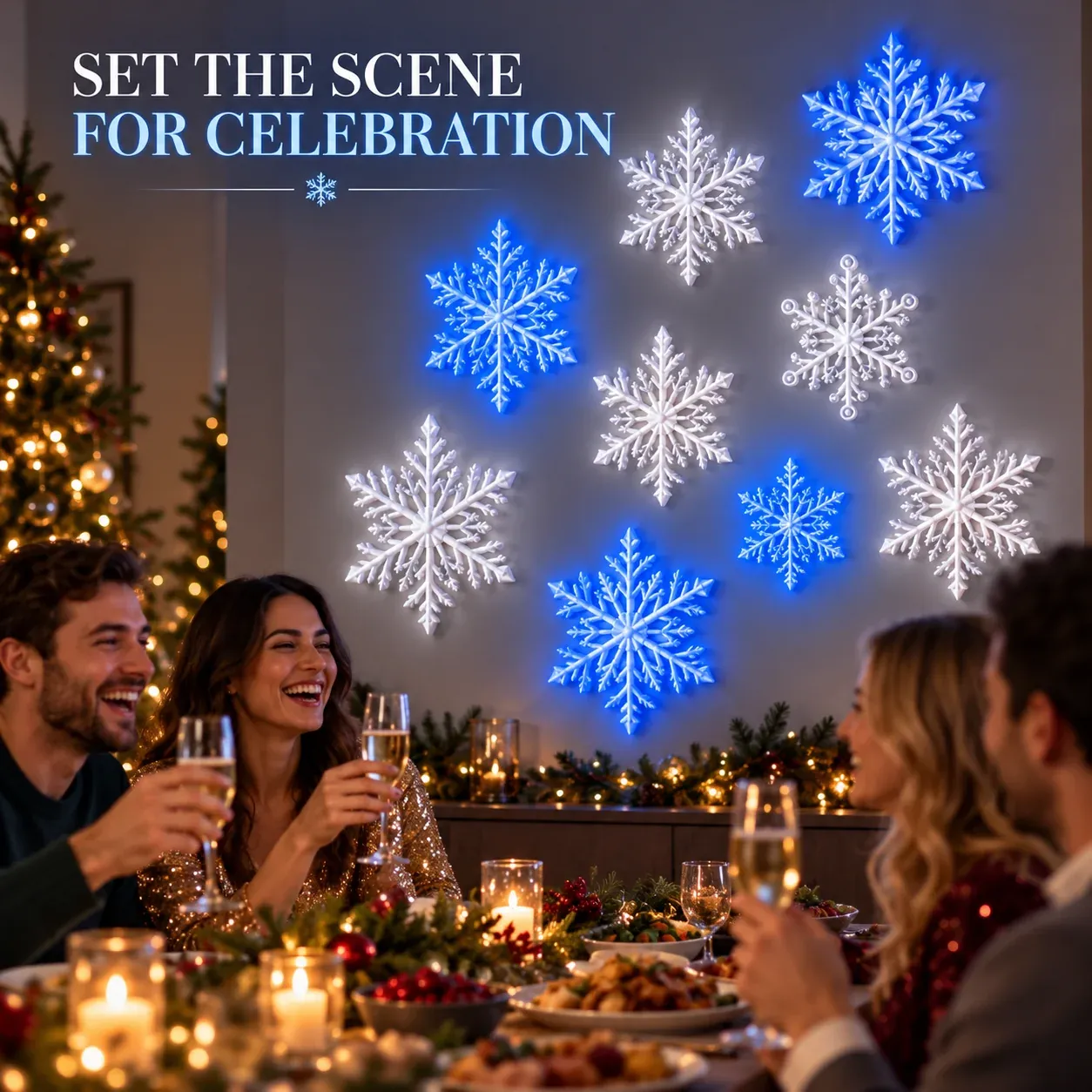 LED snowflake wall lights Christmas gift idea