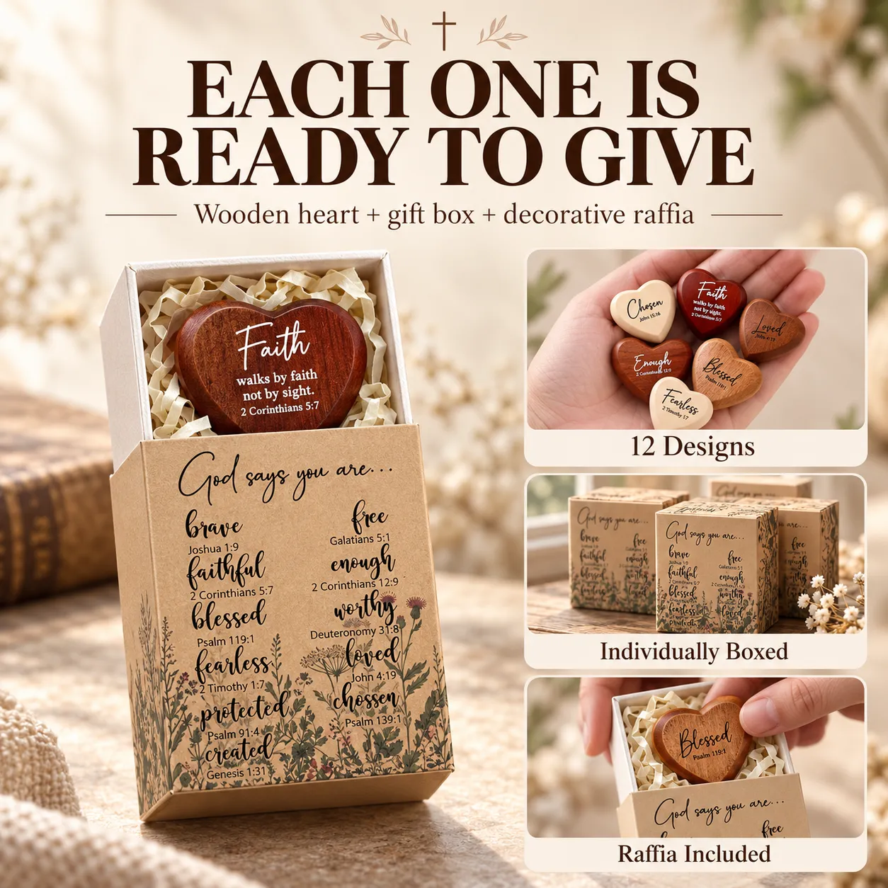 ⏳Last Day 70% OFF ✝️ Christian Pocket Heart Gift Set(Set of 12)