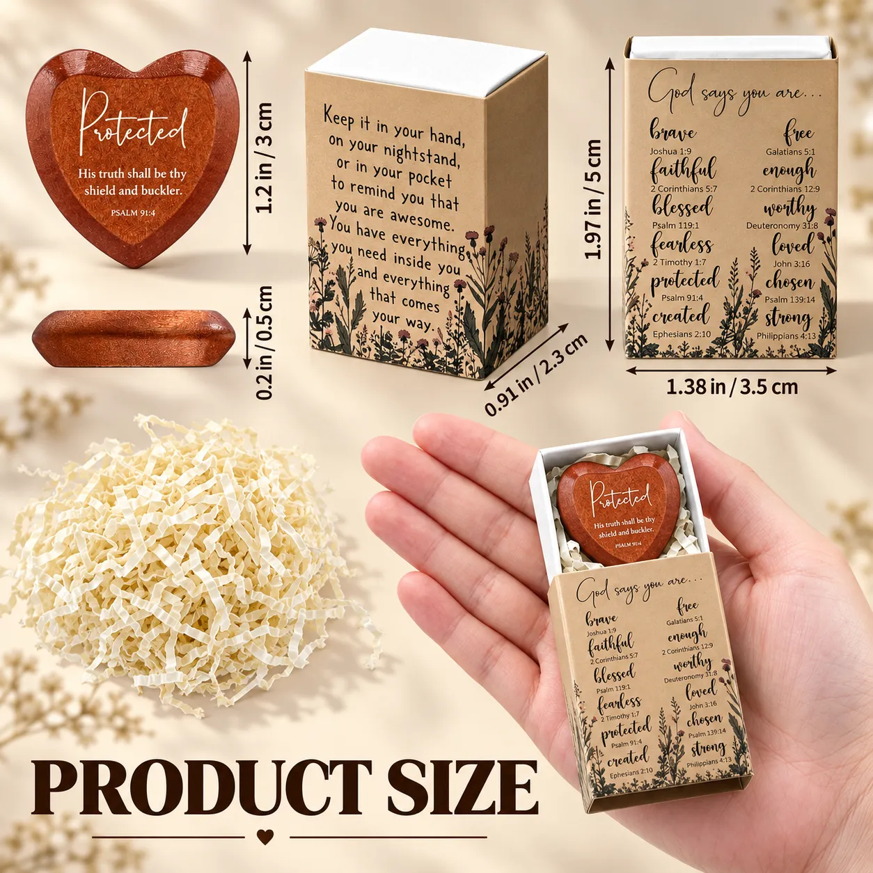 ⏳Last Day 70% OFF ✝️ Christian Pocket Heart Gift Set(Set of 12)