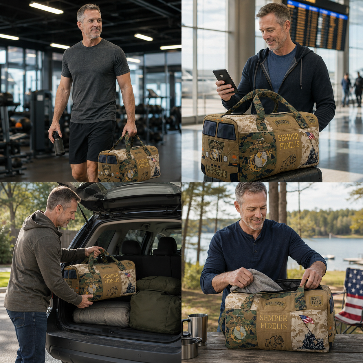 🎖️100% Handmade Marine Corps Bag - Built for commuters, gym sessions, weekend trips – and everything in between.