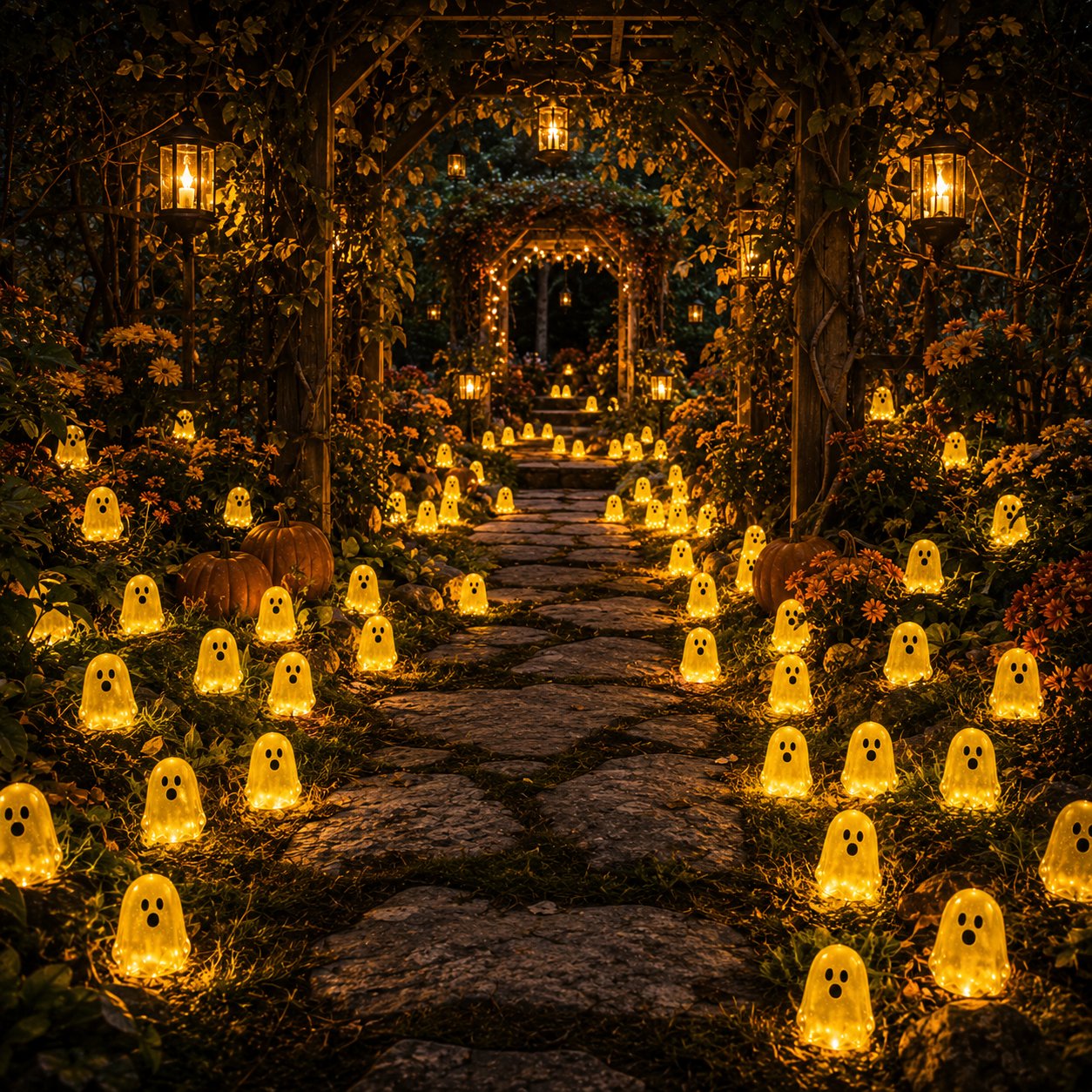 💥👻 Glow-in-the-Dark Mini Ghosts – 8-Colour Halloween Mix