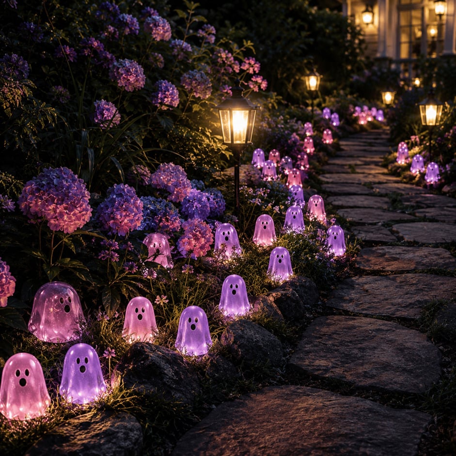 💥👻 Glow-in-the-Dark Mini Ghosts – 8-Colour Halloween Mix