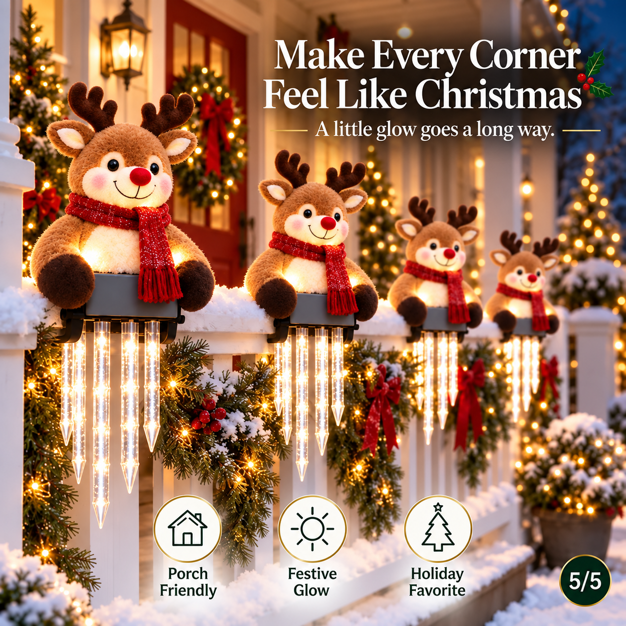 ⛄Today 70% OFF - WinterGlow Snowman Icicle Light Decor❄