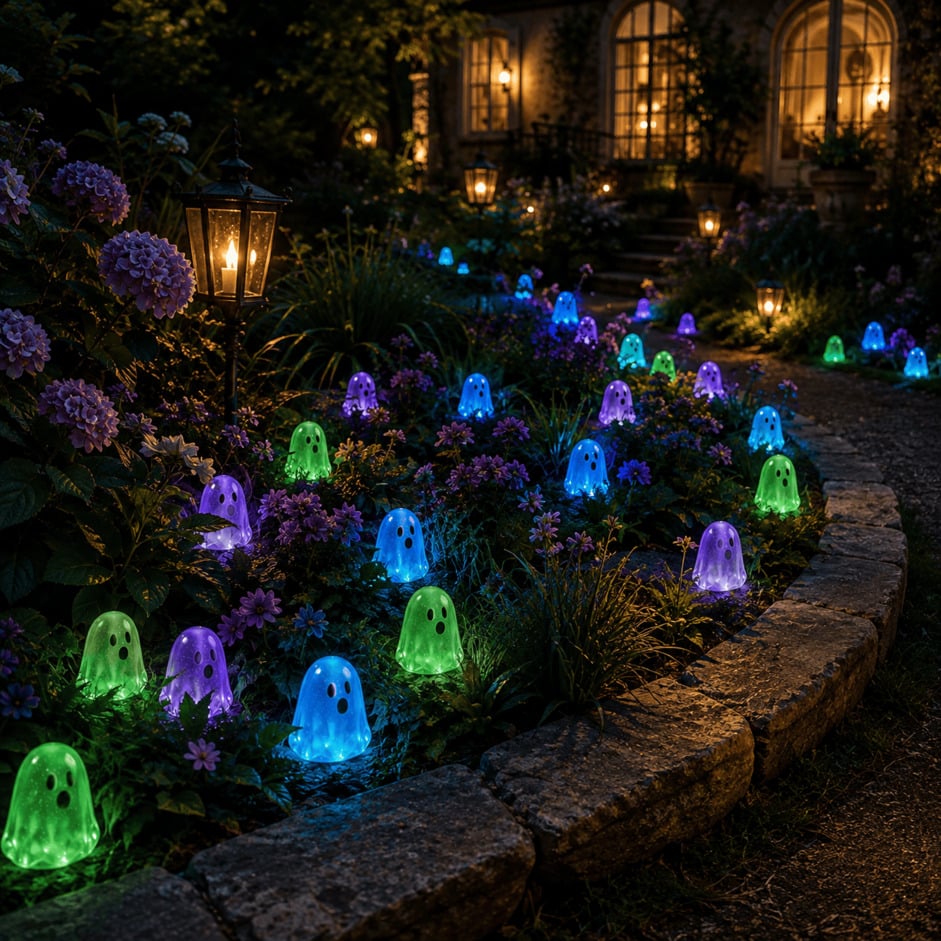 💥👻 Glow-in-the-Dark Mini Ghosts – 8-Colour Halloween Mix