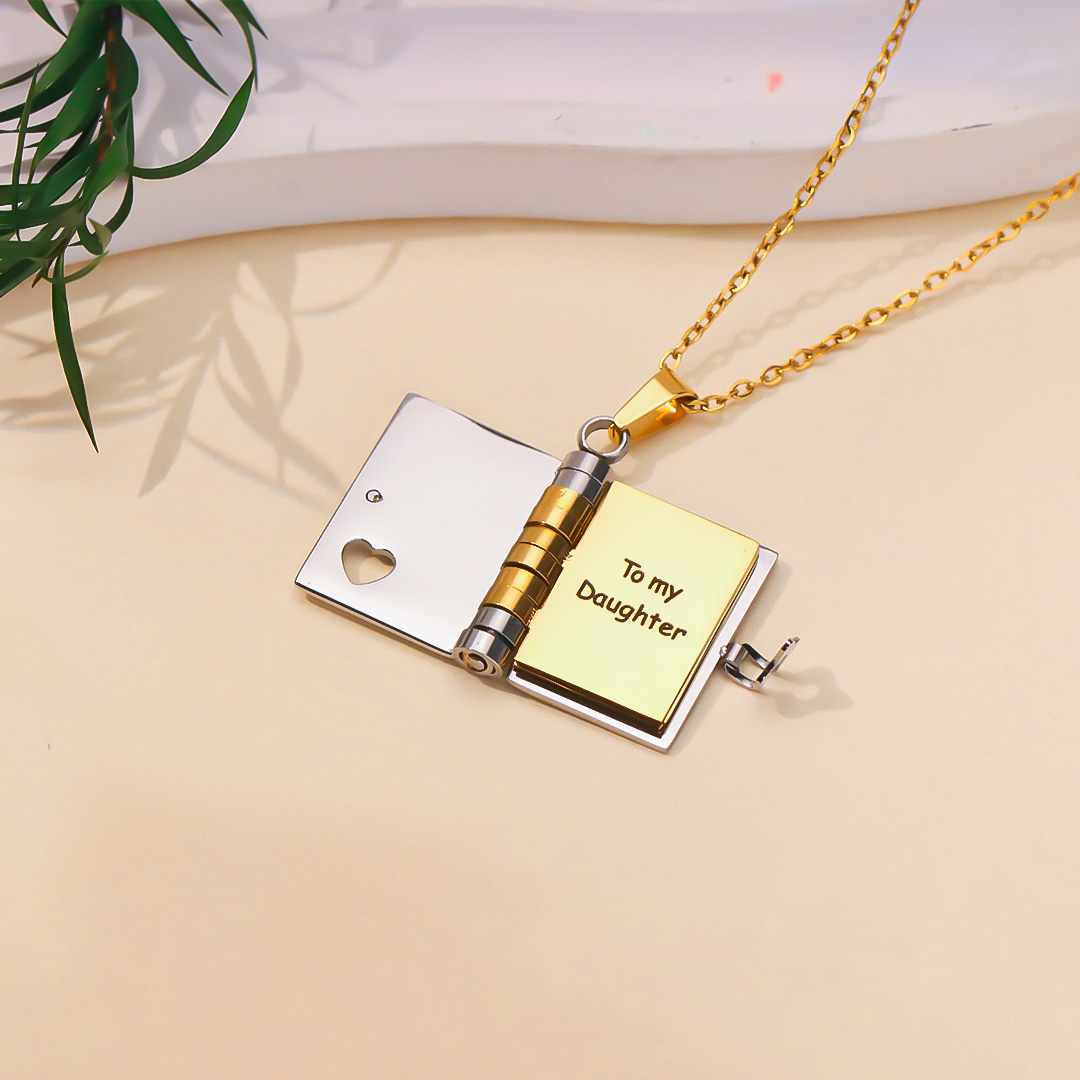 💞For Daughter - I'm Always With You Book Necklace