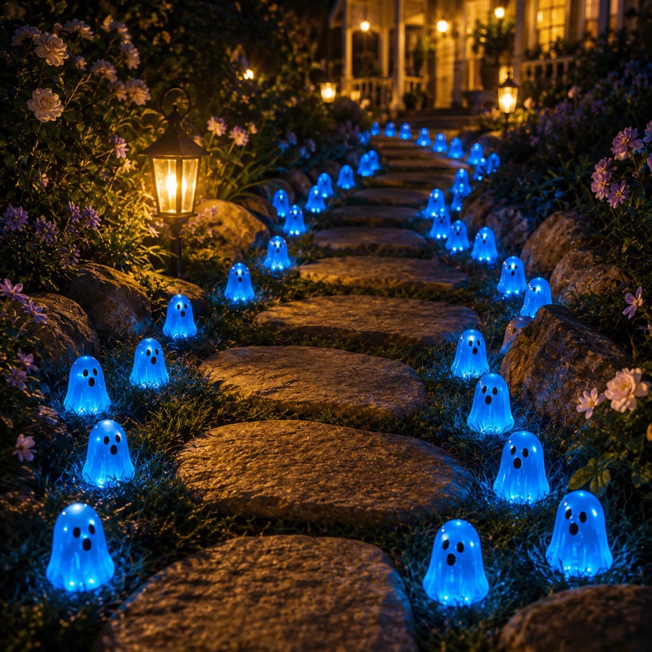 💥👻 Glow-in-the-Dark Mini Ghosts – 8-Colour Halloween Mix
