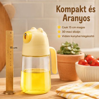Nagy kapacitású üveg olajpalack konyhai és háztartási használatra