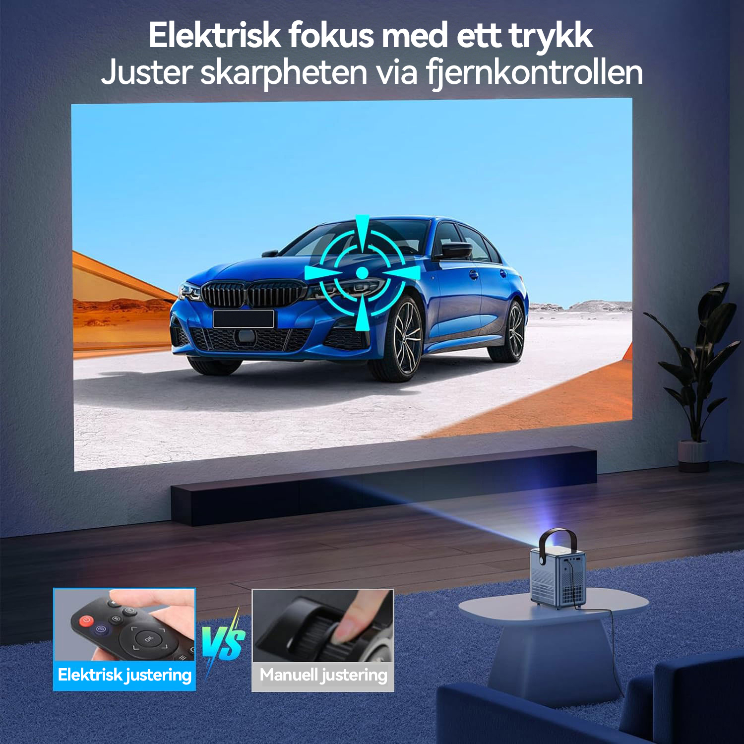 HD bærbar smart projektor