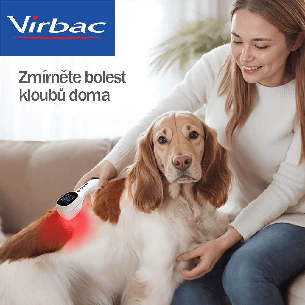 Nejnovější laserový přístroj pro úlevu od bolesti pro domácí mazlíčky Virbac z roku 2025 s funkcí TENS, který lze léčit doma.