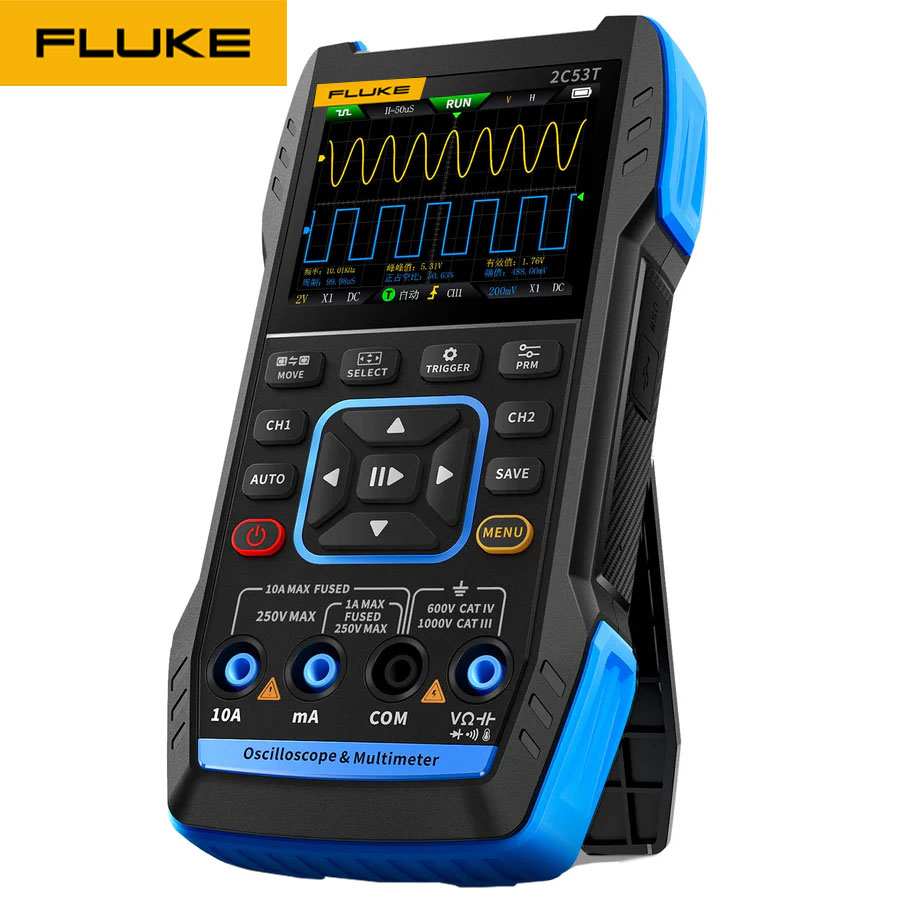 Fluke® 2C53T 50MHz 250MS/S Ruční 3v1 osciloskopový multimetr generátor signálu