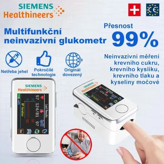 ✨Neinvazivní glukometr Siemens - nový zážitek z bezbolestného a neinvazivního měření glykémie Rozlučte se s bolestí😁