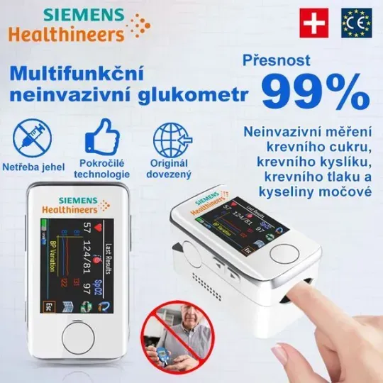 ✨Neinvazivní glukometr Siemens - nový zážitek z bezbolestného a neinvazivního měření glykémie Rozlučte se s bolestí😁