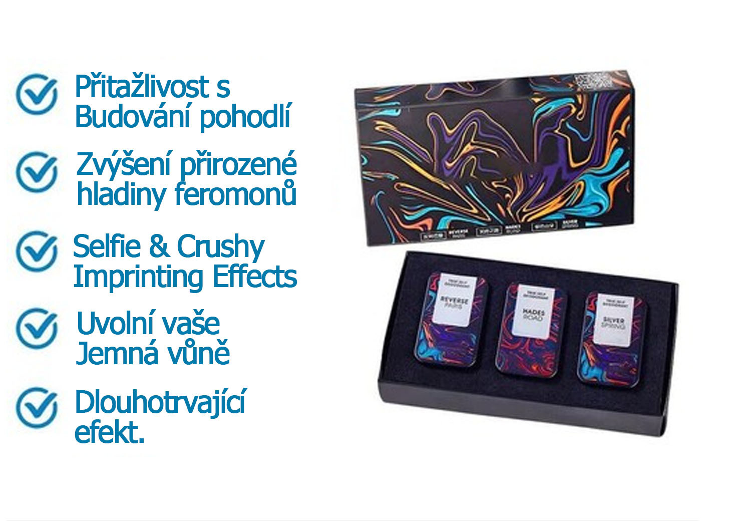 Hommelure Feromone Solid Perfume Set 3Pcs, přenosný parfém s dlouhou výdrží Unisex