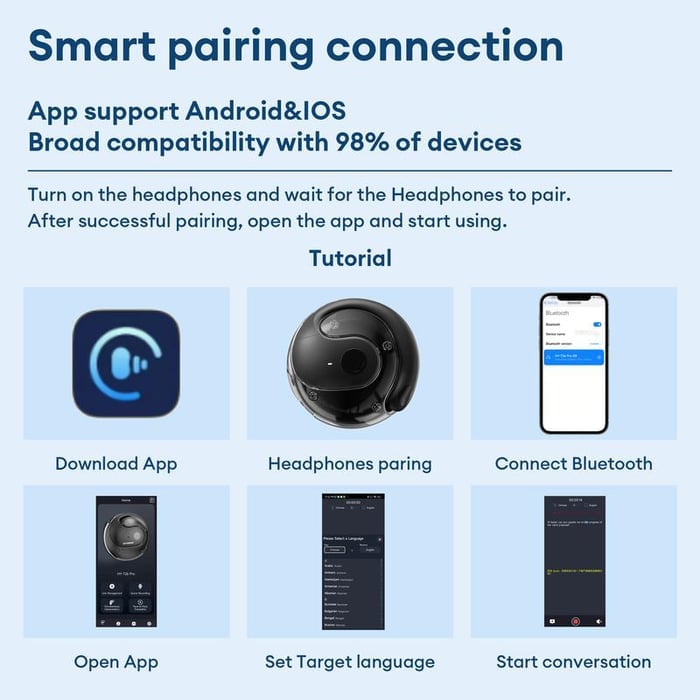 🏆POSLEDNÍ VÝPRODEJ 60% SLEVA⏰Bezdrátová Bluetooth sluchátka s překladačem AI Translation T26 Pro