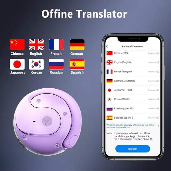 🏆POSLEDNÍ VÝPRODEJ 60% SLEVA⏰Bezdrátová Bluetooth sluchátka s překladačem AI Translation T26 Pro