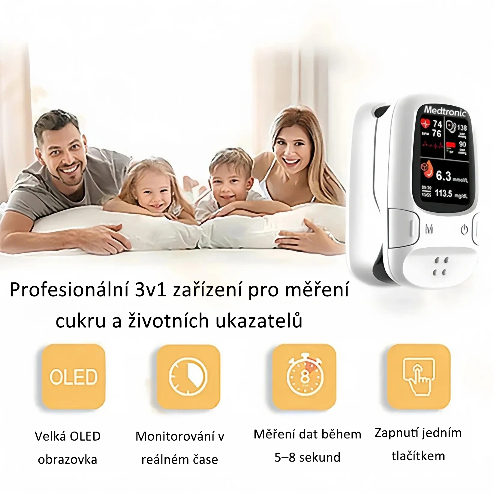 Medtronic™ představuje nový neinvazivní chytrý glukometr 🔥Vyrobeno ve Spojených státech amerických🔥