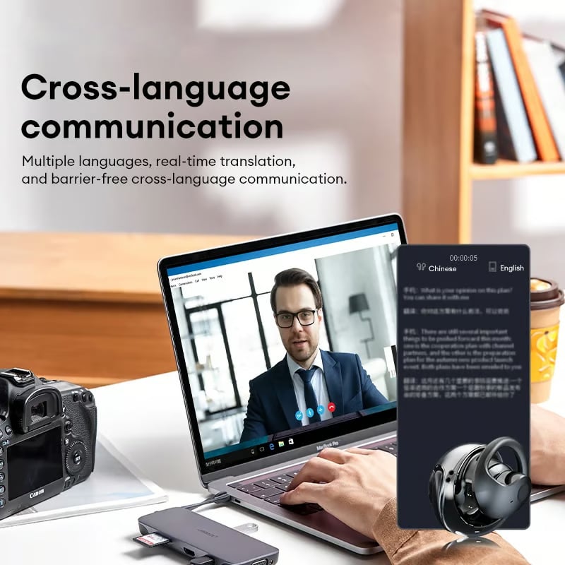 🏆POSLEDNÍ VÝPRODEJ 60% SLEVA⏰Bezdrátová Bluetooth sluchátka s překladačem AI Translation T26 Pro