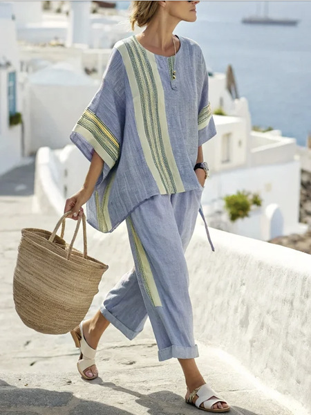 Summer loose casual versatile V-neck ruffle sleeve shirt
