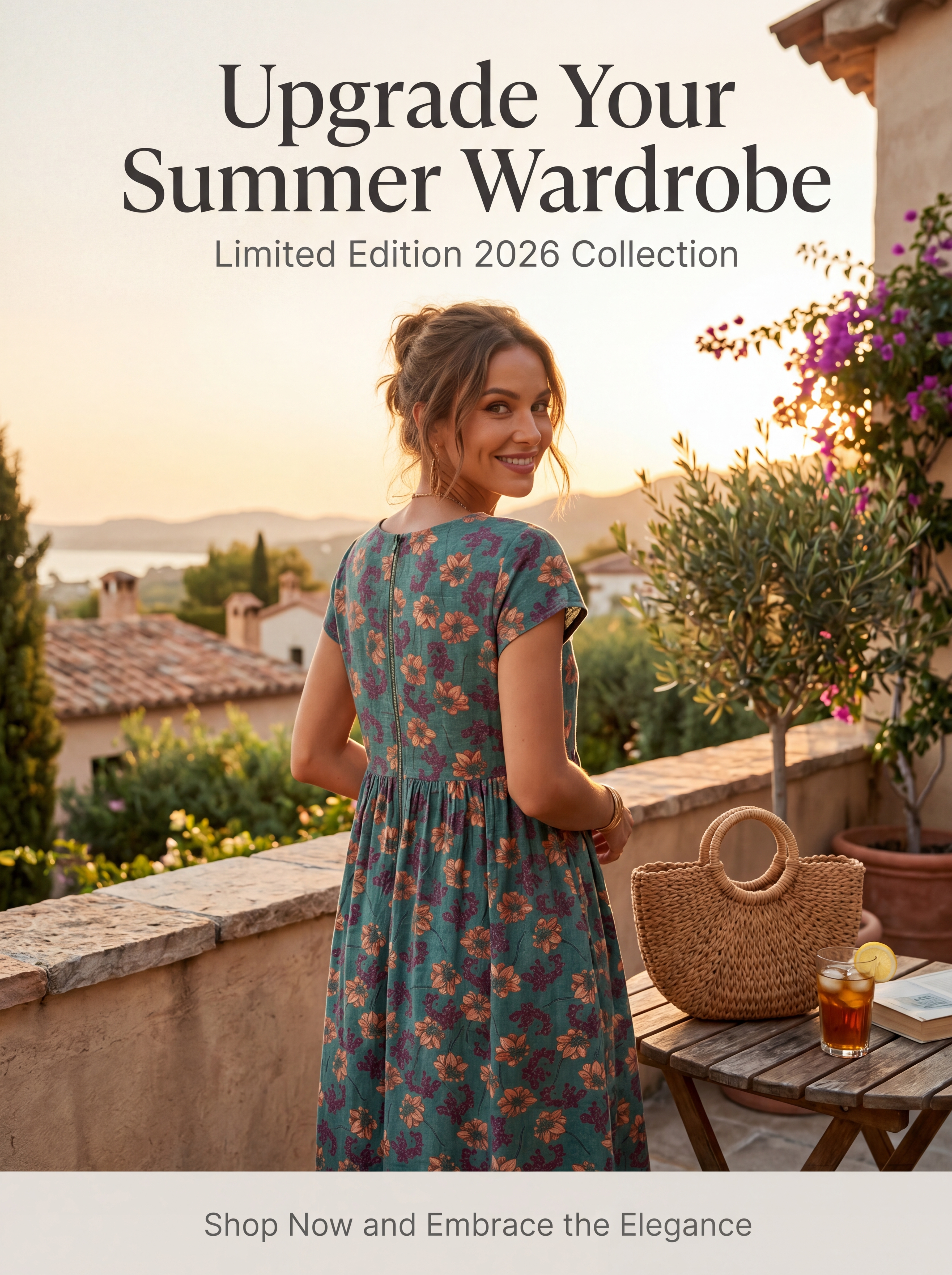 2026 New Fashionable Women's Loose-fitting Cotton Sleeveless Round Neck Printed Summer Dress