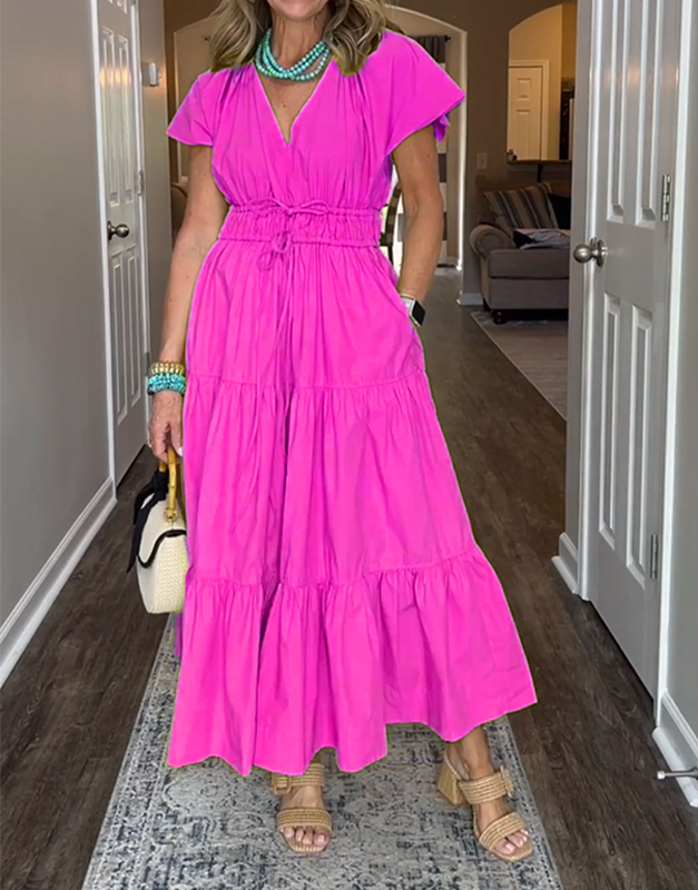Women's Plus Tiered Cotton Maxi Dress